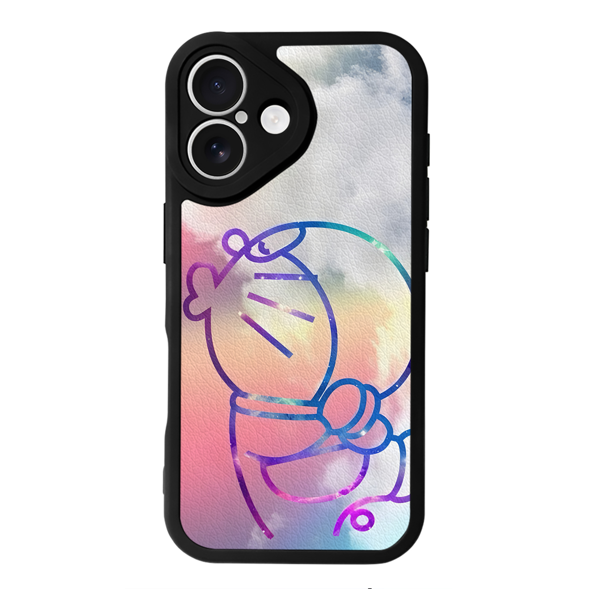 （画像用） ドラえもん Doraemon 【iPhone 16シリーズ対応】シリコンスマホケース（レザー調） 材質：シリコン
